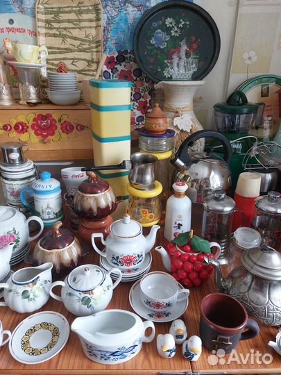 Чайники, термос, подстаканники,емкости под сыпучее