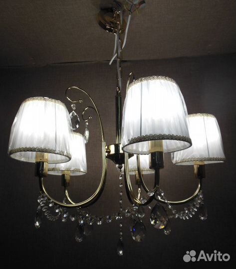 Люстра Подвесная Хрусталь - 10087/5 золото