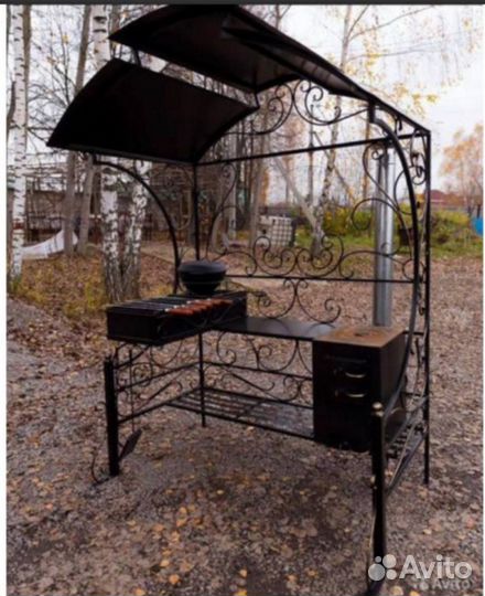 Кованые мангалы с крышей