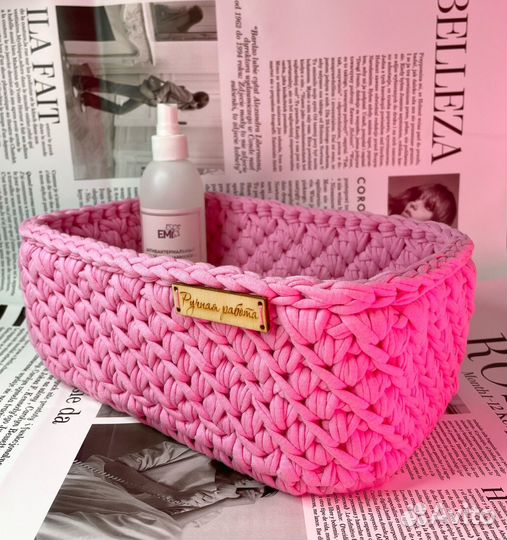 Корзина вязаная