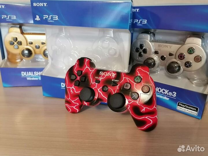 Джойстик PS3 Красная молния