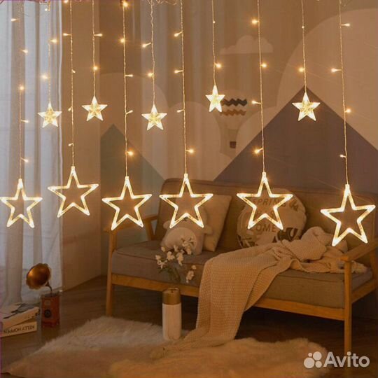 Гирлянды звезды в коробке