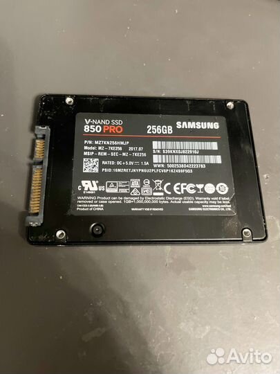 Ssd samsung 850 pro 256gb