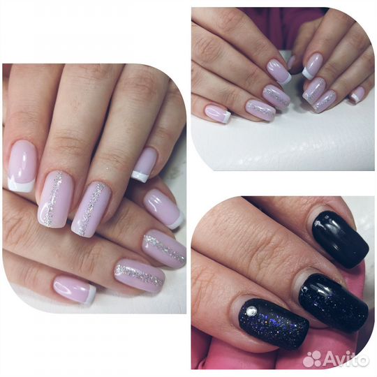 Маникюр,укрепление,покрытие гель лаком