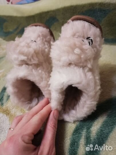 Меховые тапочки детские 14 см
