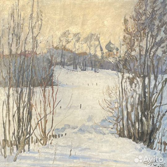 Картина маслом на холсте 1976 Житков Н. Е