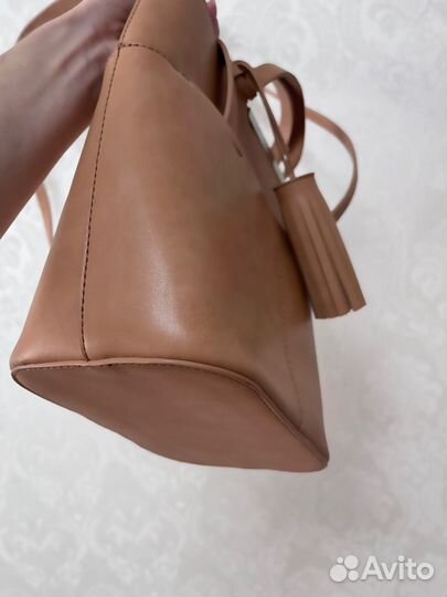 Cумка zara натуральная кожа