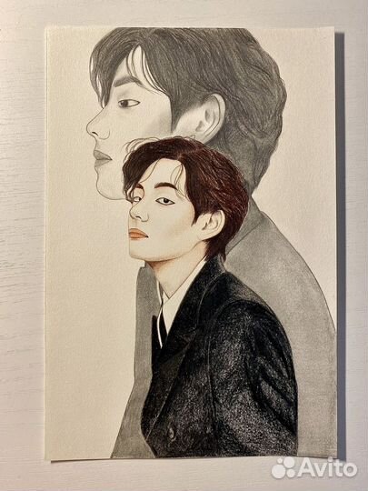 Рисунок карандашом Kim Taehyung