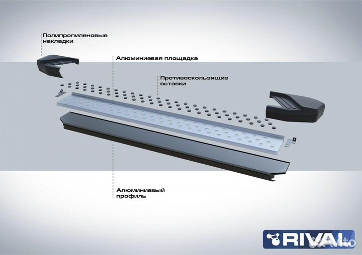 Пороги Подножки Volkswagen Touareg 2003- Bmw-Style