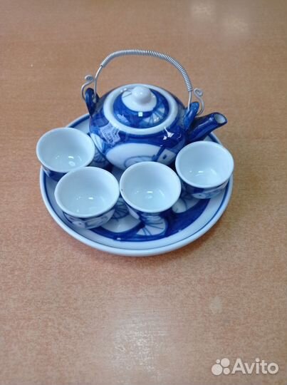 Чайный сервиз СССР синий детский