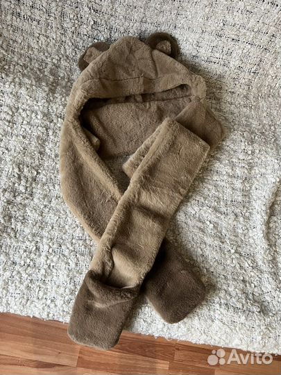 Шапка 3 в 1 с ушками на девочку