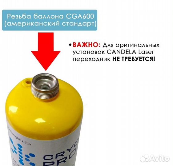 Чистый фреон R-134а для Candela, США