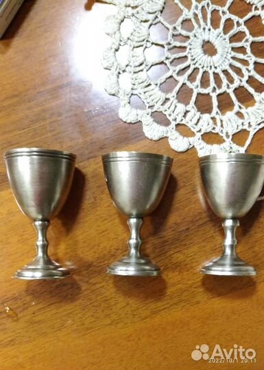 Подарочный коньячный набор с позолотой 3 рюмочки