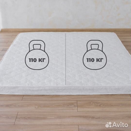 Кровать с матрасом 160х200 Милена белая