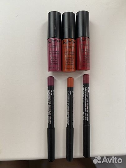 Nix жидкие помады-крем и карандаши к ним