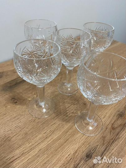 Хрустальные рюмки на ножке СССР