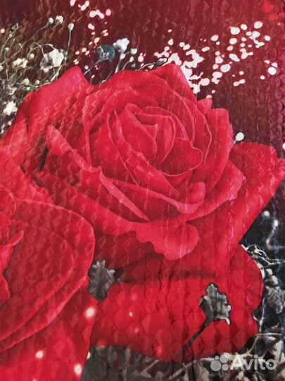 Покрывало для кровати с красными розами