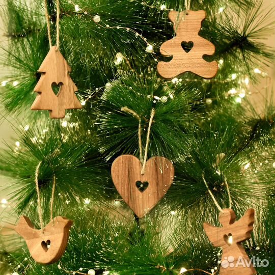 Новогодний декор из дерева. Ёлочные игрушки