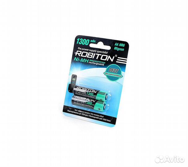 Аккумулятор robiton R6 (AA) Ni-MH 1300mAh dect бли