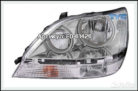 Фара Lexus RX 97-03 / Toyota Harrier (XU10) 97-03 (Слева/ Галоген/ Ручная регулировка)