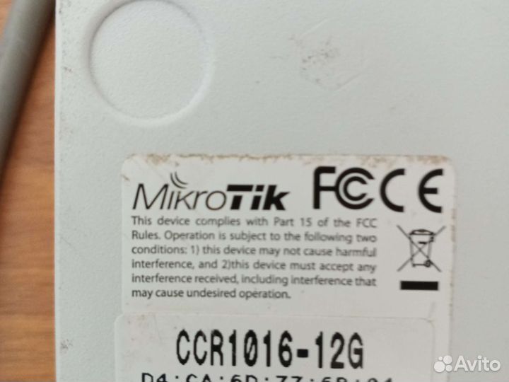 Mikrotik Router ccr-1016 12 G
