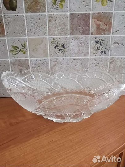 Ваза для фруктов хрусталь