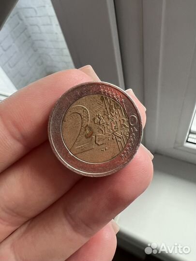 Монета 1 евро 2002