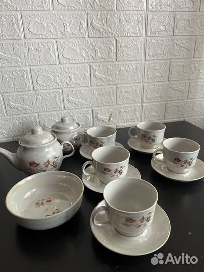 Чайный сервис Советский фарфор перламутр