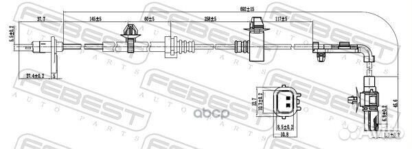 Датчик ABS honda CR-V 07- перед.лев. MDM 940353