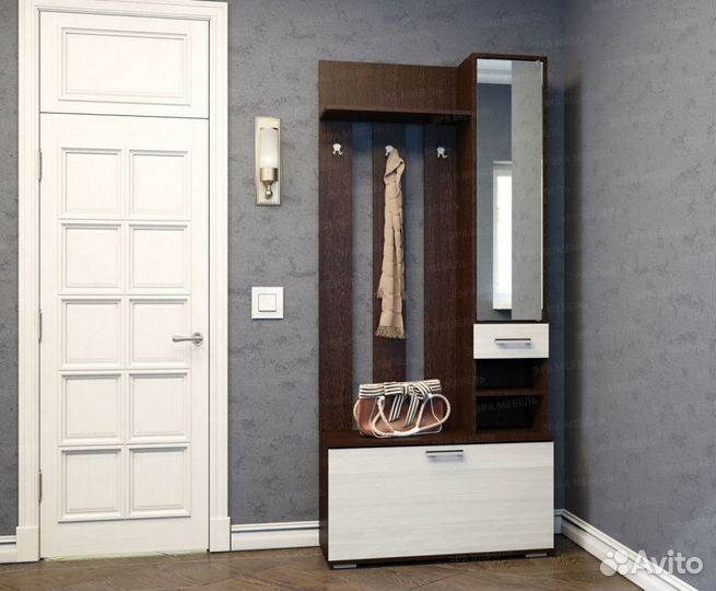 Прихожая Ника Вешалка с зеркалом вз910