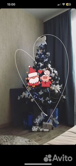 Елка новогодняя 160, с герляндой