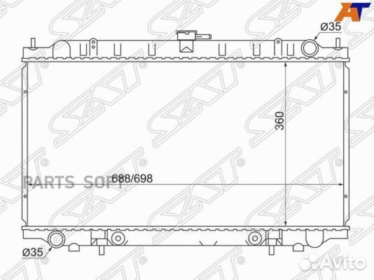 Радиатор охлаждения Ниссан Санни B15 98-05 YD22/SR