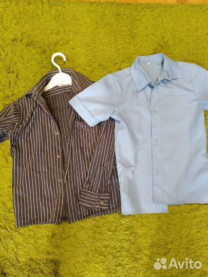 Школьный пиджак 128р+ 3 рубашки