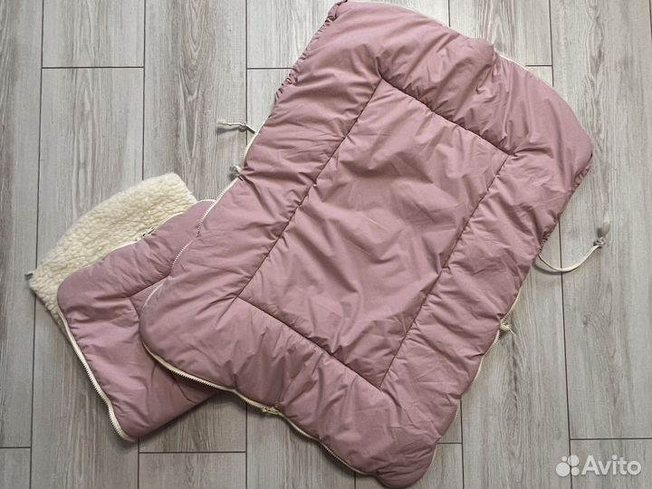 Конверт в коляску санки овчина