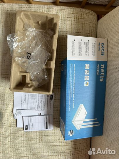 Коробка с гарантией от роутера netis