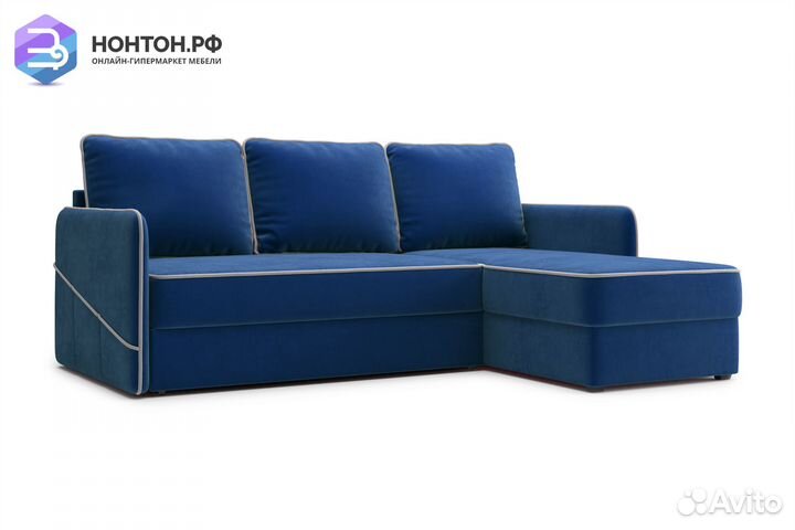 Диван угловой дельфин Энерджи темно-синий