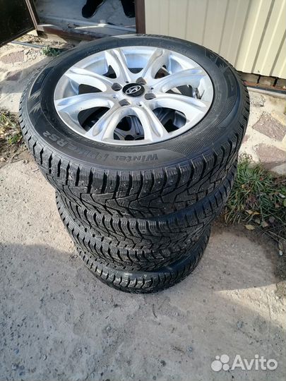 Литые диски на зимней резине 185#65 r15 на хендай