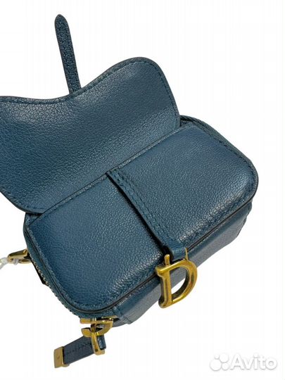 Кожаная сумка Dior Saddle Bag Leather Mini