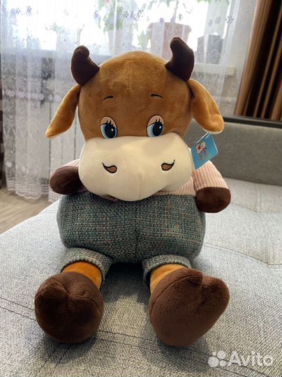 Мягкая игрушка новая Бычок с местом для наполнения