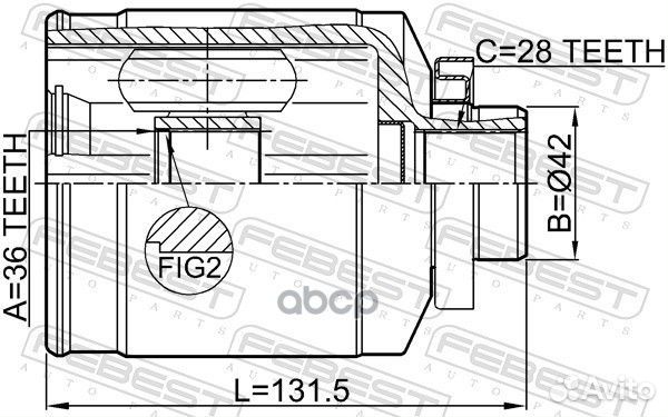 ШРУС / hyundai santa FE 10 2009-2013 brazil +