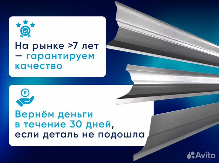 Усиленные пороги 1.5 мм для вашего авто с доставкой