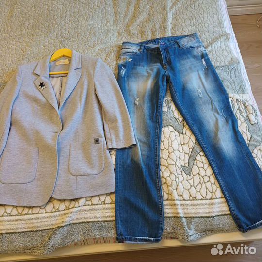 Джинсы+жакет 46 размер