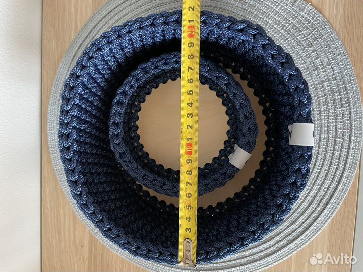 Набор вязанных Корзинок из полиэфирного шнура