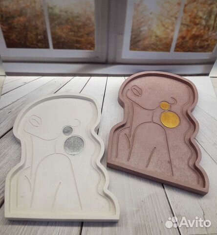 Поднос для украшений из гипса