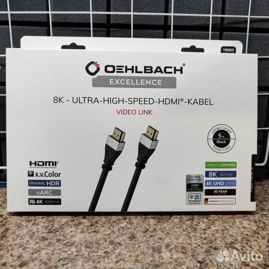 Hdmi ver. 2.1 кабель Oehlbach excellence 5метров