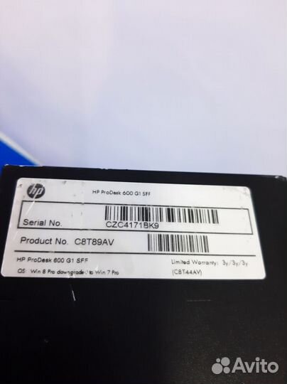 Системный блок мини пк HP ProDesk 600G1 i3 8gb ssd