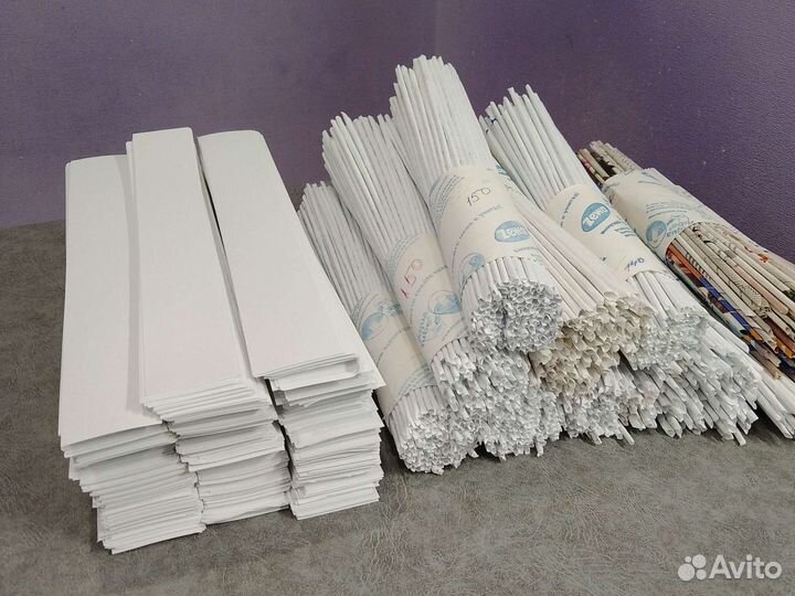 Бумажные полоски для плетения