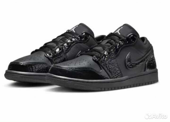 Кроссовки Air Jordan 1 Low «Black Croc»