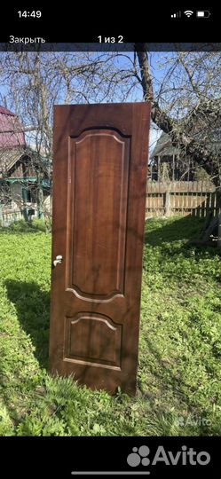Дверь в коробке, сосна, массив