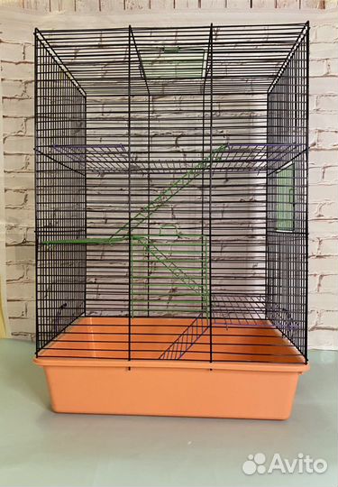 Большая клетка. Шариковая поилка, гаммак для крыс
